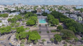 Forward down shot of Eugenio Maria de Hostos Park in Malecon, Santo Domingo, Dominican Republic - Powered by Shutterstock - Get 15% off with code: PIKWIZARD15