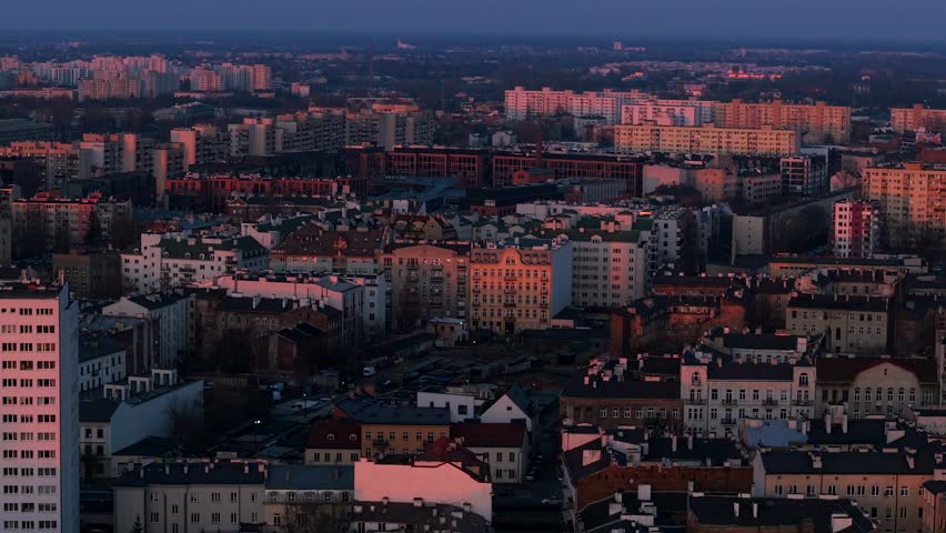 Aerial shot of Warsaw