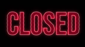 Neon Cyberpunk Retro Style Closed Text Animation - Powered by Shutterstock - Get 15% off with code: PIKWIZARD15