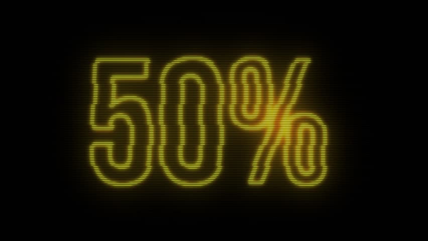 cyberpunk retro style 50 percent animation for sale promotional offer - Powered by Shutterstock - Get 15% off with code: PIKWIZARD15