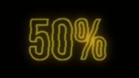 cyberpunk retro style 50 percent animation for sale promotional offer - Powered by Shutterstock - Get 15% off with code: PIKWIZARD15