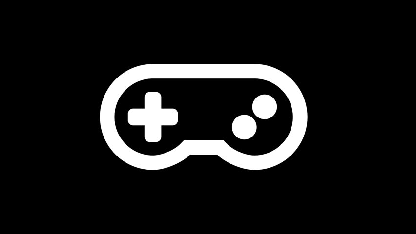 Icon gamepad is distorted. Glitch. Noise, chromatic aberration, geometric distortion. Transparent background, looped. In-Out looped. Alpha BW at the end - Powered by Shutterstock - Get 15% off with code: PIKWIZARD15