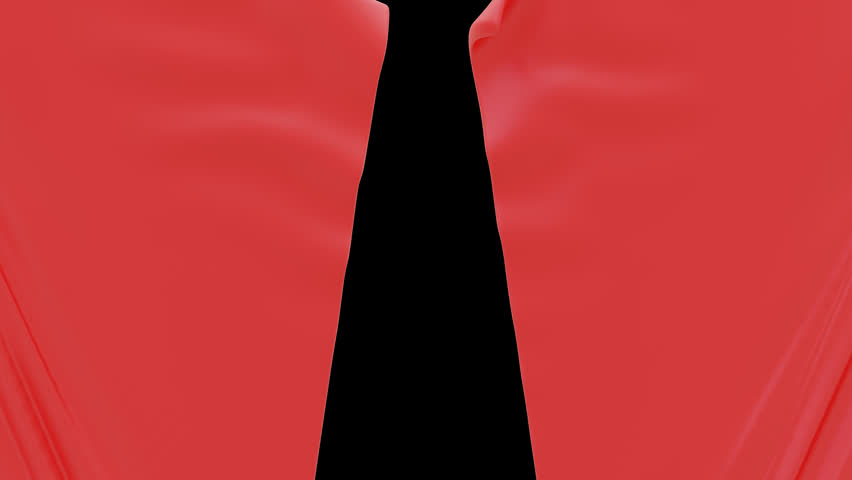 Middle Top Tear Cut Rip Cloth White Red Green Blue Animation Curtain Transition Effect Transparent Background Alpha Channel