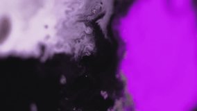 Vertical video. Paint spill. Blur acrylic blotch. Defocused neon pink black color wet stain splatter liquid blot spreading wave motion abstract art background. - Powered by Shutterstock - Get 15% off with code: PIKWIZARD15