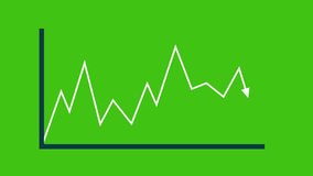 An animated graph with fluctuating lines, illustrating data changes on a green background. - Powered by Shutterstock - Get 15% off with code: PIKWIZARD15