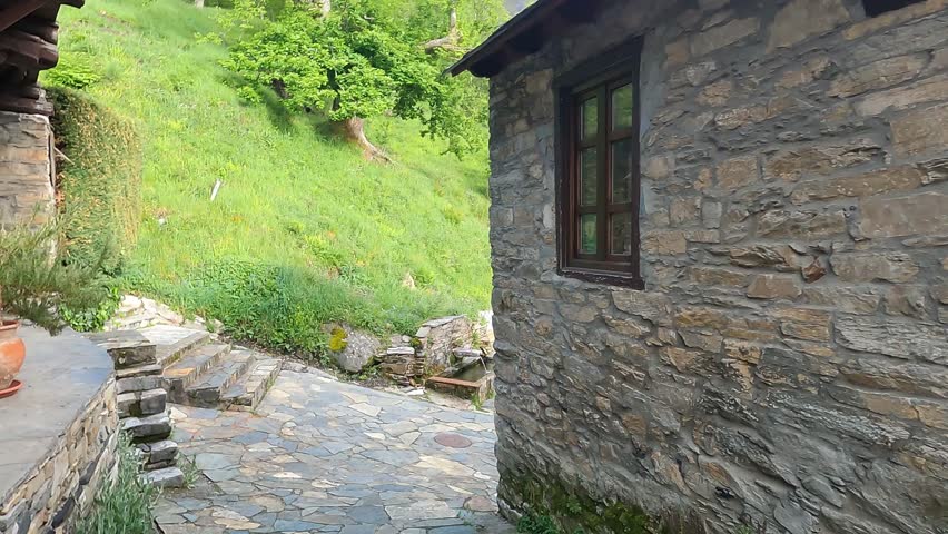 ancient medieval village in the mountains, Peñalba de Santiago, Spain