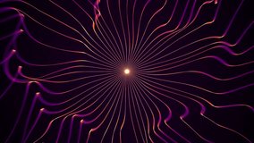 Abstract background with floating yellow purple radial stripes and bright light effect. Glowing elegant animation with shiny colors for logo backdrop or art visualization. Motion graphics , 4K 30fps - Powered by Shutterstock - Get 15% off with code: PIKWIZARD15