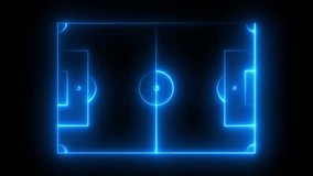 Animation of a football playground or soccer field with neon effects. international soccer field sign - Powered by Shutterstock - Get 15% off with code: PIKWIZARD15