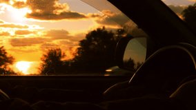 Driving at Beautiful Sunset by the Sea, Scenic Road Trip View from the Driver Perspective 4K footage. - Powered by Shutterstock - Get 15% off with code: PIKWIZARD15