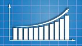 Rising Arrow on Graph with Rocket and Sale Icons, Abstract Business Growth and Chart Animation Background, 4k - Powered by Shutterstock - Get 15% off with code: PIKWIZARD15