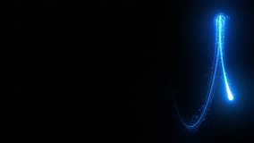 Beautiful Light Streak Blue Color Forming Helix Shape on Black Background. Abstract Neon Curls. Trail with Shimmer Moving Rounds Looped 3d Animation. Magic Stroke Spring Motion Design Concept 4k. - Powered by Shutterstock - Get 15% off with code: PIKWIZARD15