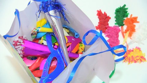 Woman Filling Piñata with Party Toys for Celebrating Children Birthday, Pinata