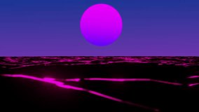 Synthwave 80's cyberpunk, 3D render, Vaporwave retro futuristic with laser grid, Abstract landscape with sunset, Flyer, EDM, Cover Art, DJ music, Poster, Electro - Powered by Shutterstock - Get 15% off with code: PIKWIZARD15