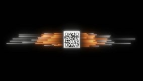 Neon QR code for payment. Scan qr code icon with laser. Isolated on black background product and loyalty marketing and in-store product labeling, exchanging information. - Powered by Shutterstock - Get 15% off with code: PIKWIZARD15