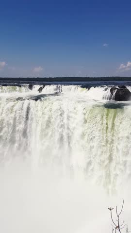 Vertical View of Iguazu Waterfalls Devil