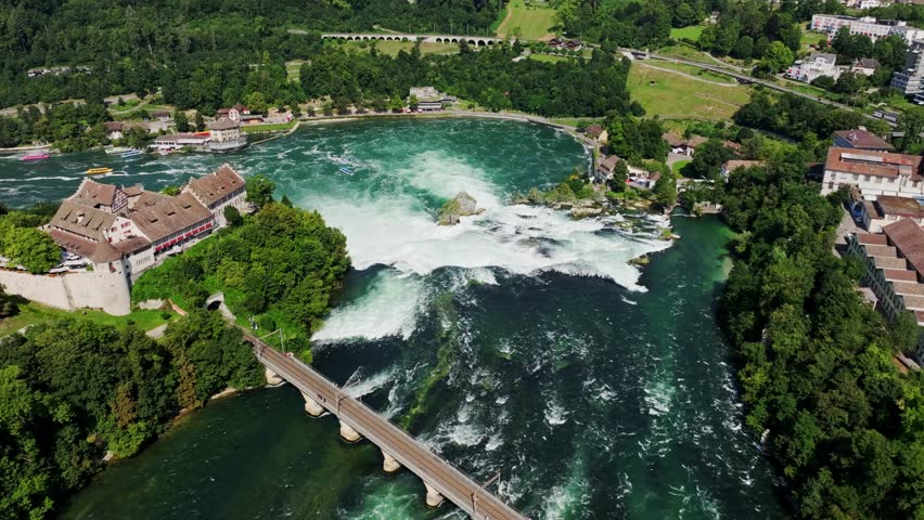Rhine Falls - an iconic Swiss landmark and the most powerful waterfall in Europe