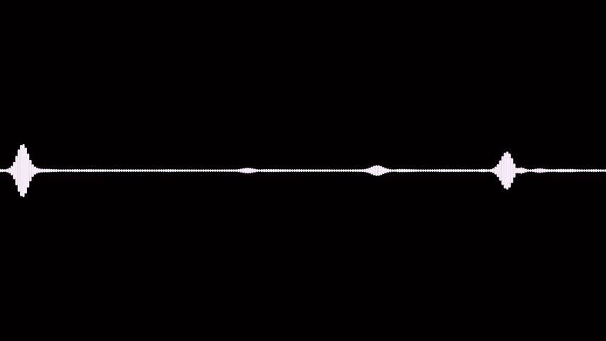 Audio waveform equalizer on black background loop animation. 4K Video Animation. A strange vibration of the bands. Minimalist wave form Audio. soundtrack wave equalizer.