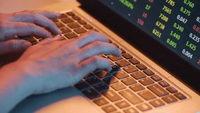 Big close up shot of hands of unrecognizable person coding on wireless laptop at desk at night - Powered by Shutterstock - Get 15% off with code: PIKWIZARD15