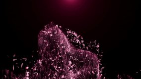 Countless pink trailing light waves flow along with the flower petals and then grow upwards, creating a beautiful and rhythmic background for introducing elements, logo displays, and video openings. - Powered by Shutterstock - Get 15% off with code: PIKWIZARD15