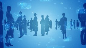 Multinational people silhouettes and digital technology concept - Powered by Shutterstock - Get 15% off with code: PIKWIZARD15