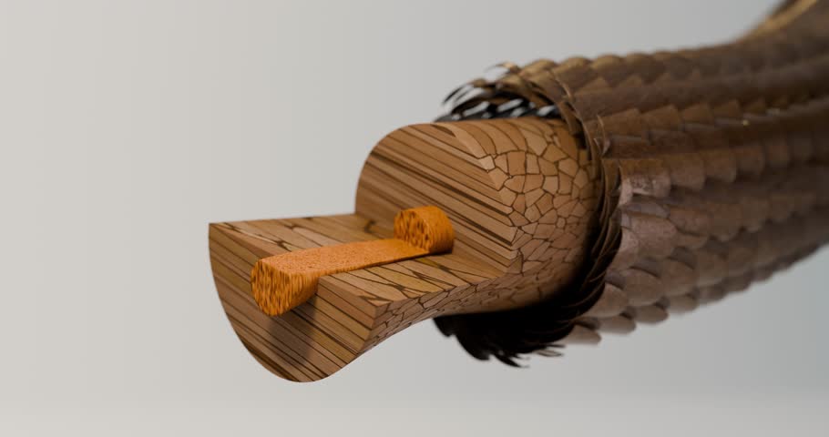 A three-dimensional animation of the hair shaft, illustrating its structure in layers. The outermost layer is the keratin cuticle, followed by the cortex, and finally the medulla.
