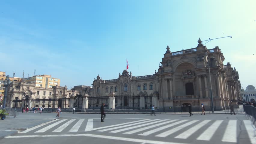 Lima, Peru 21 February 2025. Government palace of peru in lima, multiple views