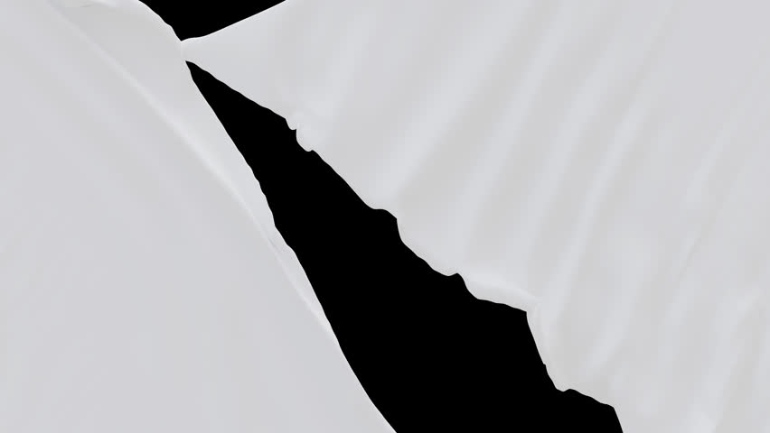 Left to Right Tear Cut Rip Cloth White Red Green Blue Animation Curtain Transition Effect Transparent Background Alpha Channel
