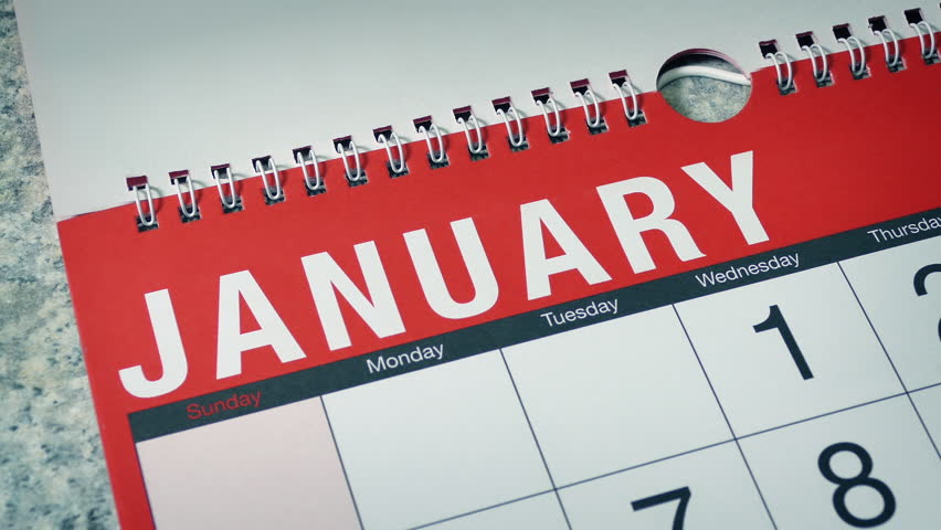 Months Calendar Pages Turn Looping Shot
