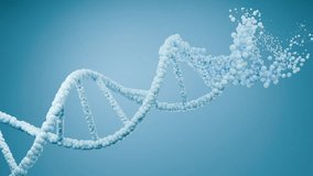 Blue spinning DNA strand. Loop animation. 3d render background. Biotechnology, human genome, laboratory research, genetic and medical science concept. 
 - Powered by Shutterstock - Get 15% off with code: PIKWIZARD15