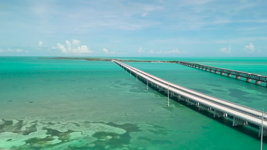 Bahia Honda Bridge, Florida Keys, Aerial Video, Drone Video, Florida, Bahia Honda State Park