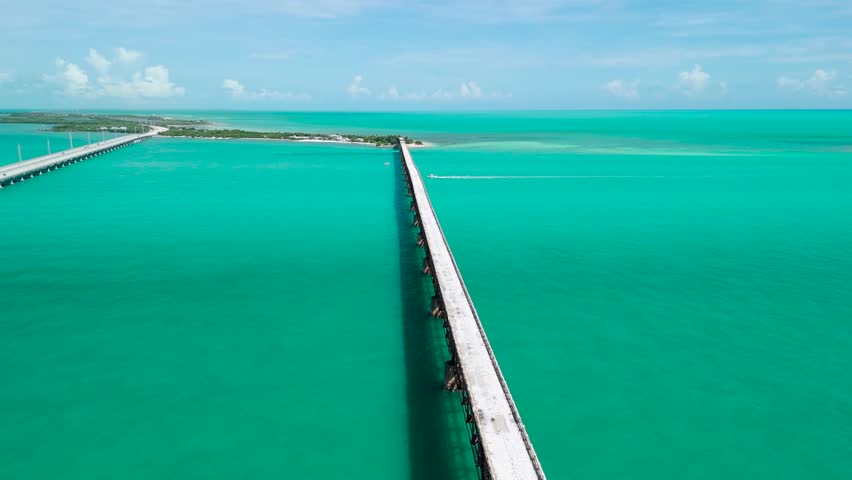Bahia Honda Bridge, Florida Keys, Aerial Video, Drone Video, Florida, Bahia Honda State Park
