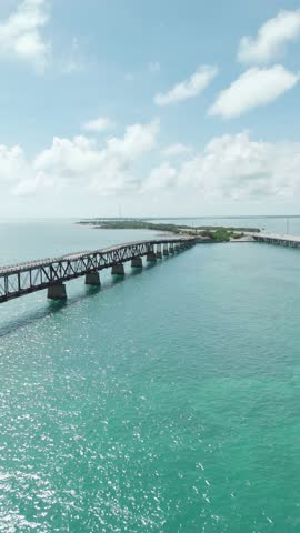 Bahia Honda Bridge, Florida Keys, Aerial Video, Drone Video, Florida, Bahia Honda State Park