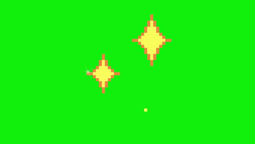 Dazzling Twinkling Stars. Create Night Magic with Glitter Light Effects! Ideal for film projects, graphic designs or stunning magical backdrops. Animation, green screen background.