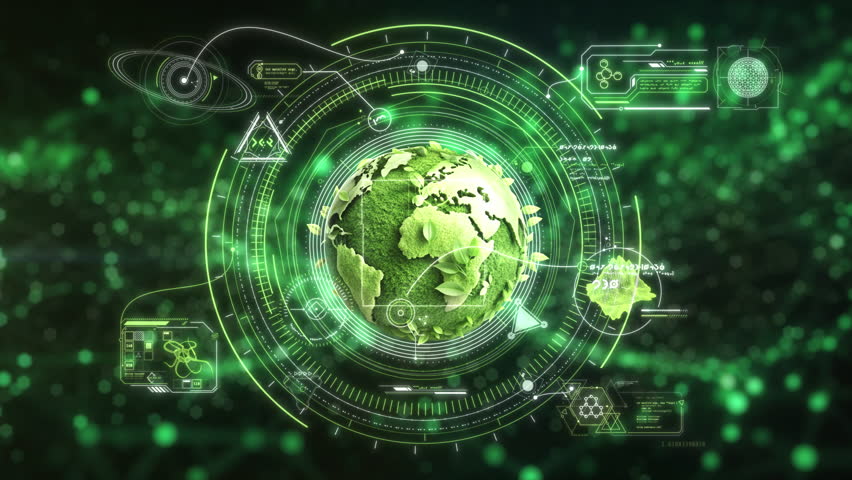 Green planet earth showing ecology and environmental conservation