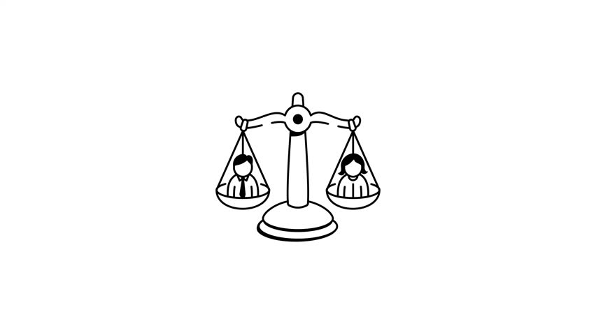 Employee rights animated icon in doodle style 
