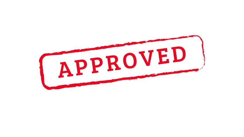 approved stamp symbol approve approval confirmed accepted validated animated with green dark and white background chroma key transparent ink rubber badge label symbol