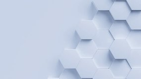 hexagon background video, abstract light geometric hexagonal 4k seamless loop, corporate technology wallpaper backdrop, copy space - Powered by Shutterstock - Get 15% off with code: PIKWIZARD15