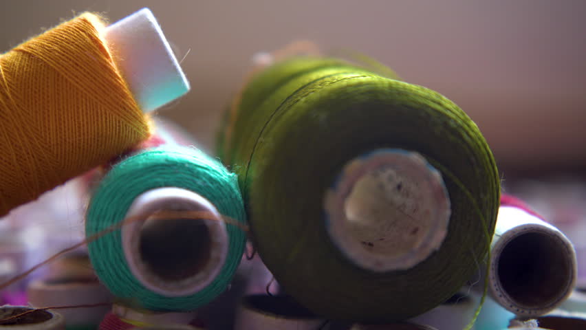 Colorful fabric thread, Indian textile 