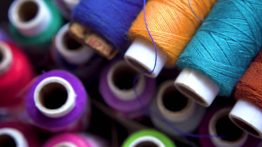 Colorful fabric thread, Indian textile 