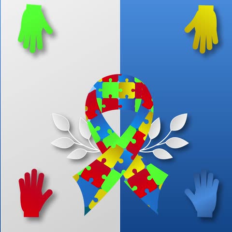 World Autism Awareness Day Square Animated Banner