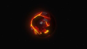 Looped Animation of a Shattered Molten Lava Planet Drifting Through Space - Powered by Shutterstock - Get 15% off with code: PIKWIZARD15