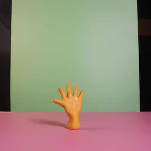 Clay Stop Motion In Real Life. Short stop motion video. Shows the transformation of clay into shapes of hands, feet, ears, noses