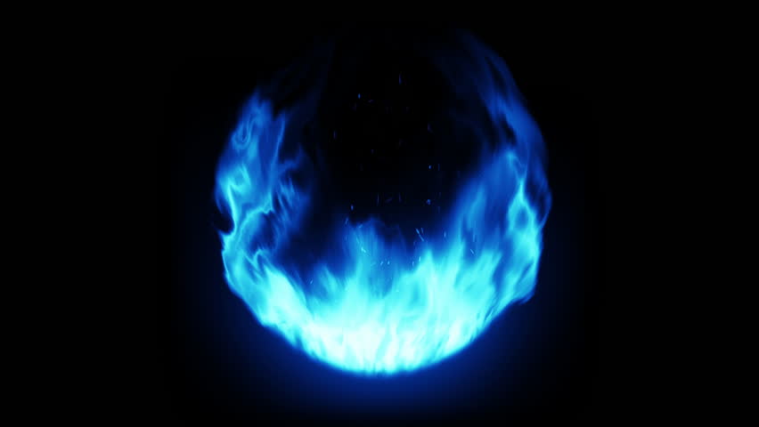 Effect Energy Glowing blue flames Animation Loop