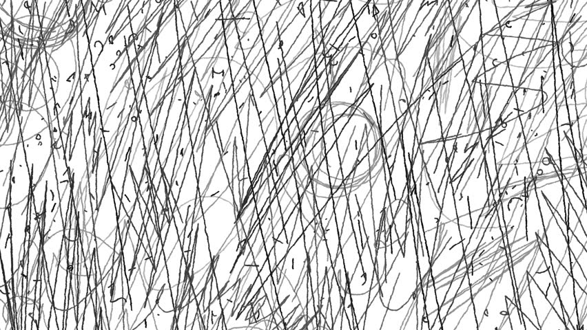 Dynamic Animated Chaos with Energetic Black Lines on White Background, A 4k Looping Texture Animation