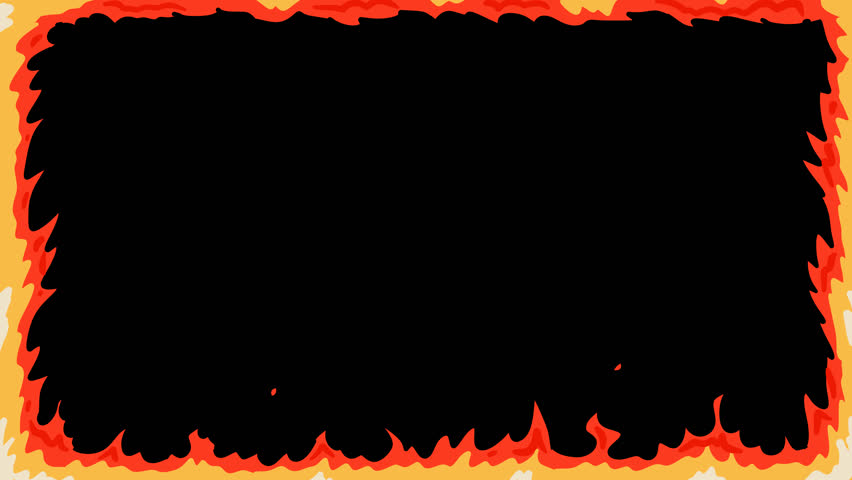 4 Hand-drawn 2d Cartoon Fire Frames on a transparent background. Looping repetitive animation
