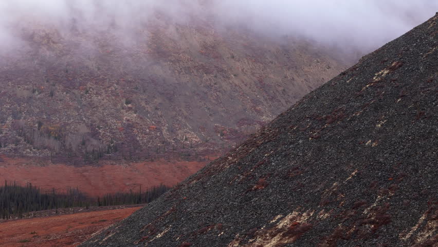 Rugged Mountains Of Ogilvie In Yukon, Canada - Drone Shot