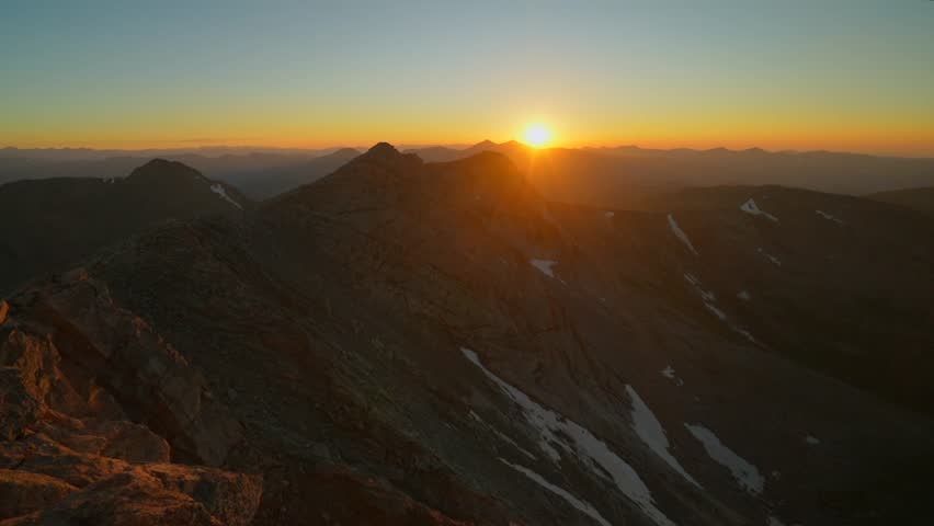 Mount Blue Sky Evans summer last sunlight sunset sundown on horizon top Bierstadt Grays Torreys peak front range fourteener Rocky Mountains Colorado Grays Torreys Idaho Springs Evergreen zoom in