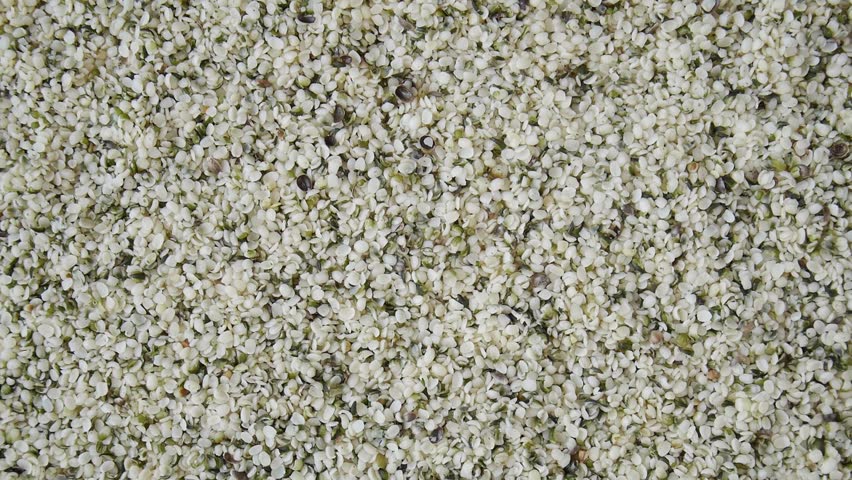 Hemp seeds on a plate.