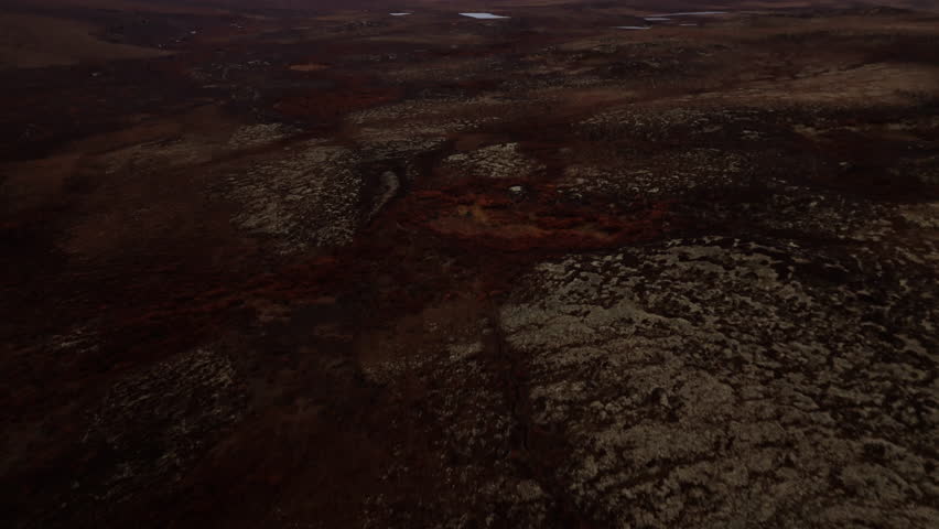 Ogilvie Mountains With Snow In Yukon, Canada - Drone Shot