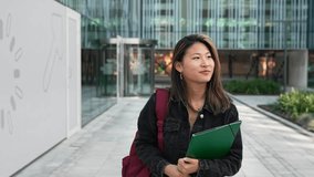 Asian student girl meeting group of classmate friends going to University lecture  - Powered by Shutterstock - Get 15% off with code: PIKWIZARD15